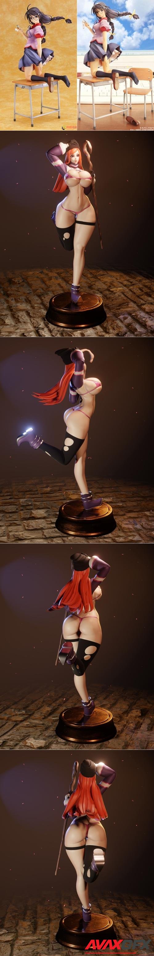 Tsubasa Hanekawa and Rushzilla - Dragon’s Crown Sorceress – 3D Print