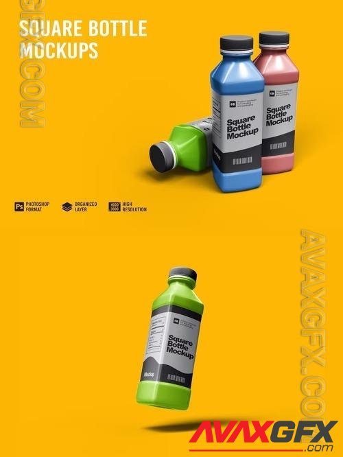 Square Bottle Mockup G69J8TP