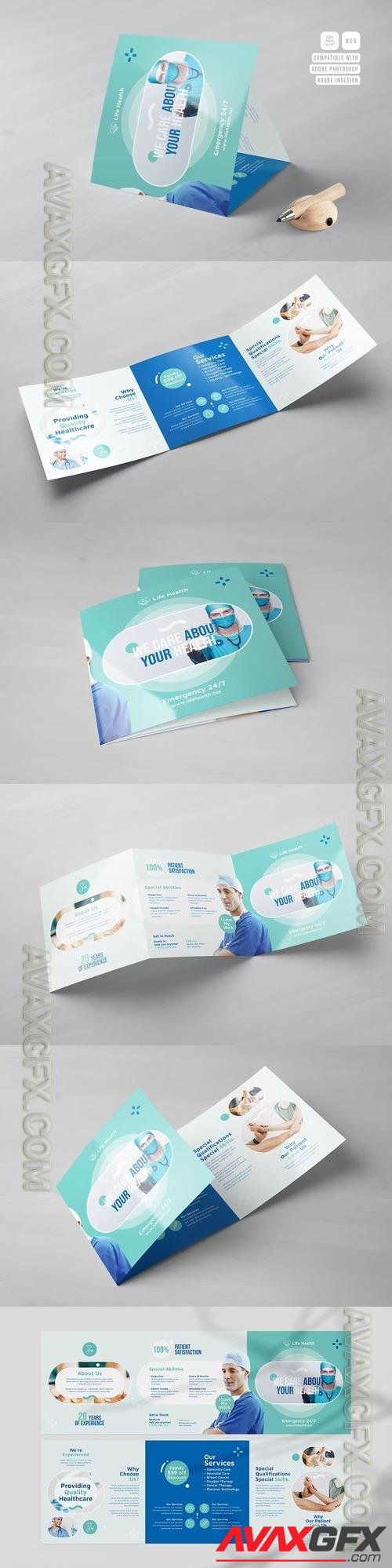 Medical Square Trifold Brochure THCCLZA