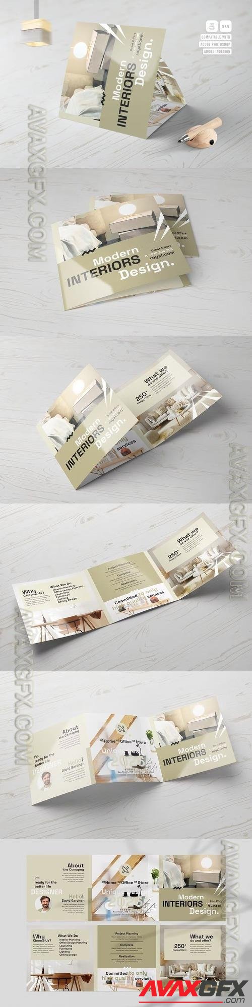 Interior Design Square Trifold Brochure HS3G4B5
