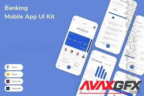 Banking Mobile App UI Kit B7BEKR3