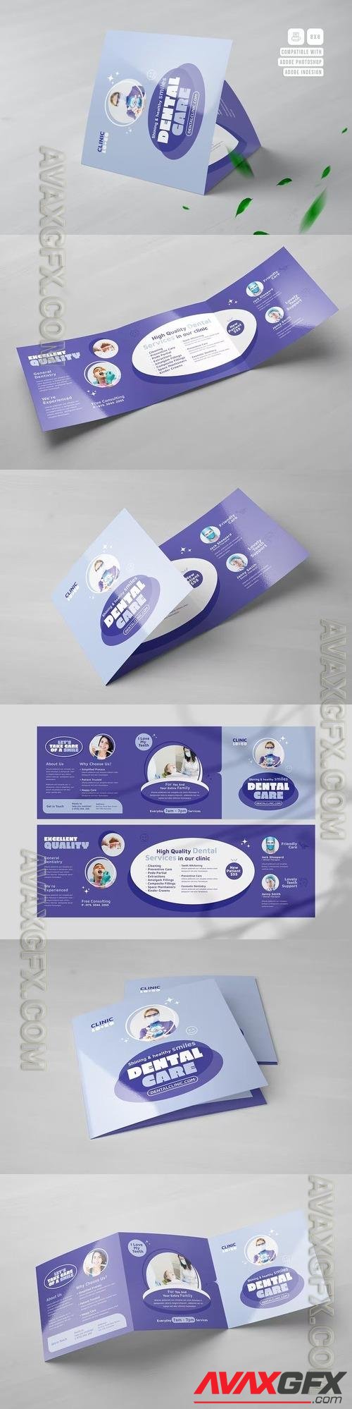 Dental Square Trifold Brochure 3WFWXCD