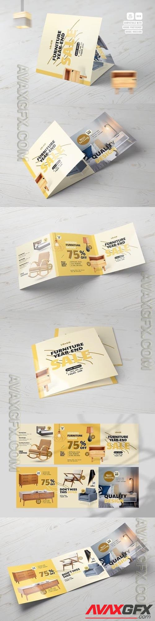 Furniture Store Square Trifold Brochure Y94XXWZ