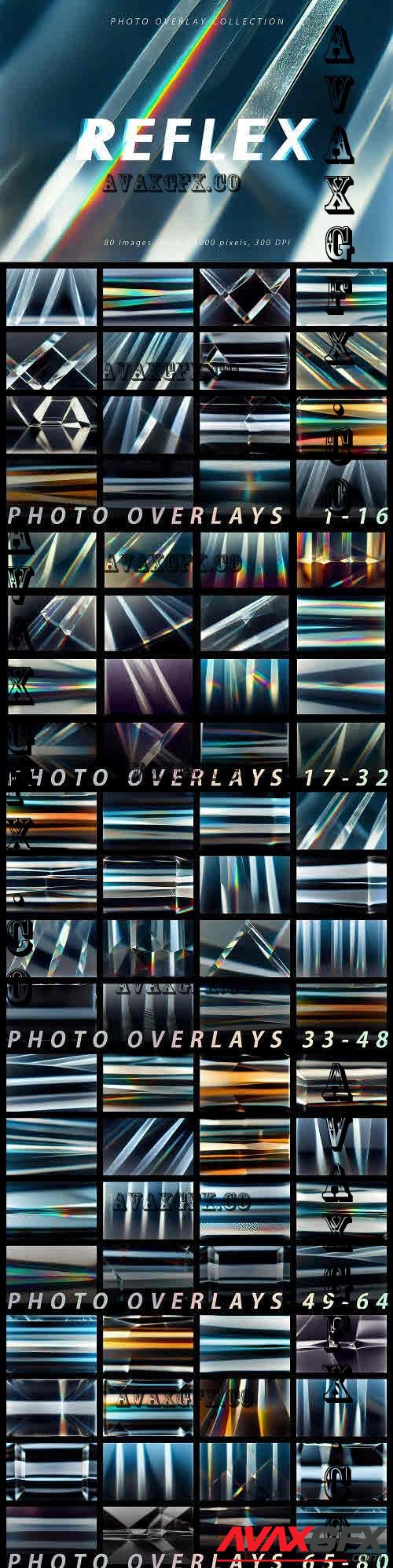 80 Glass Reflection Photo Overlays - 10282386