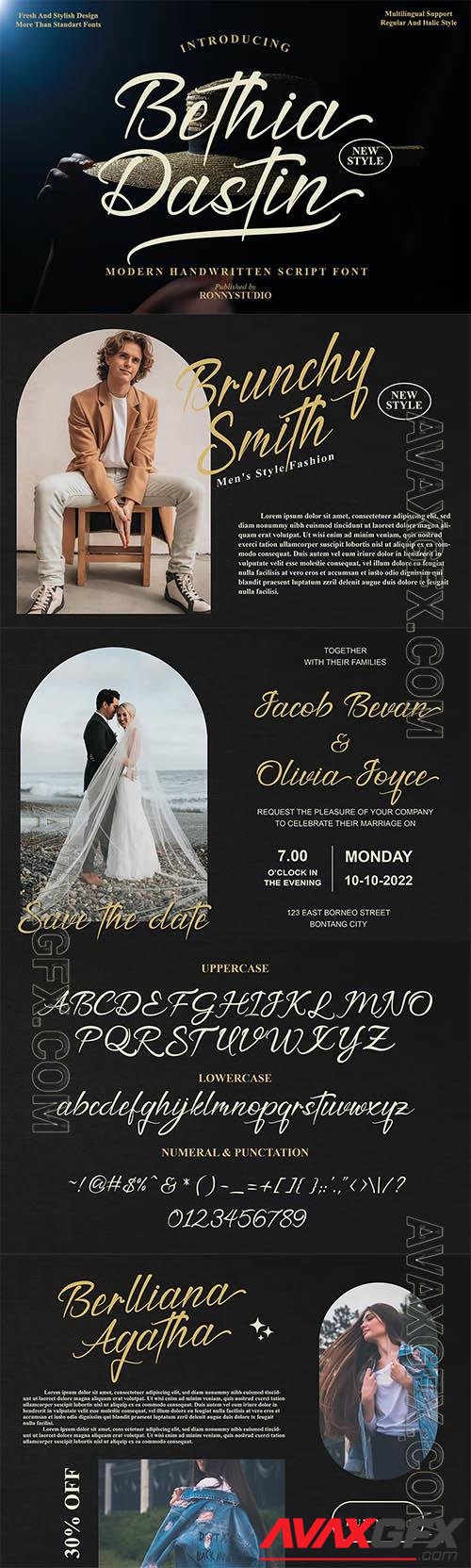 Bethia Dastin - Modern Handwritten Script OTF