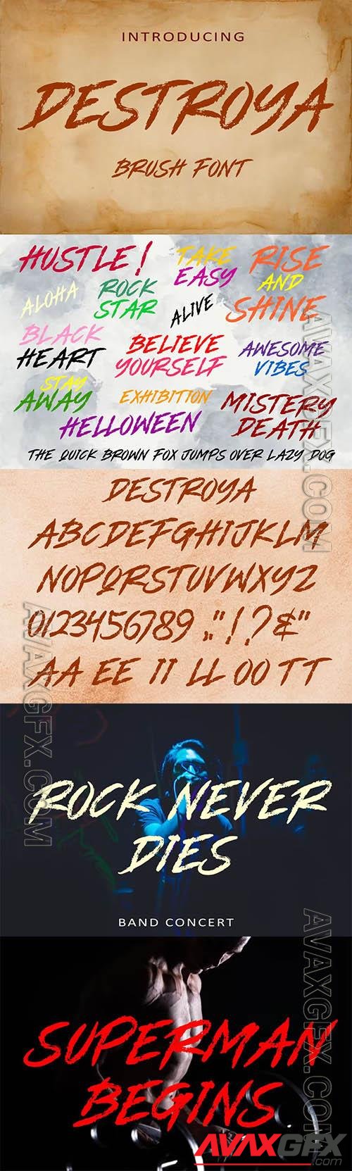 DESTROYA - Brush Font AM OTF