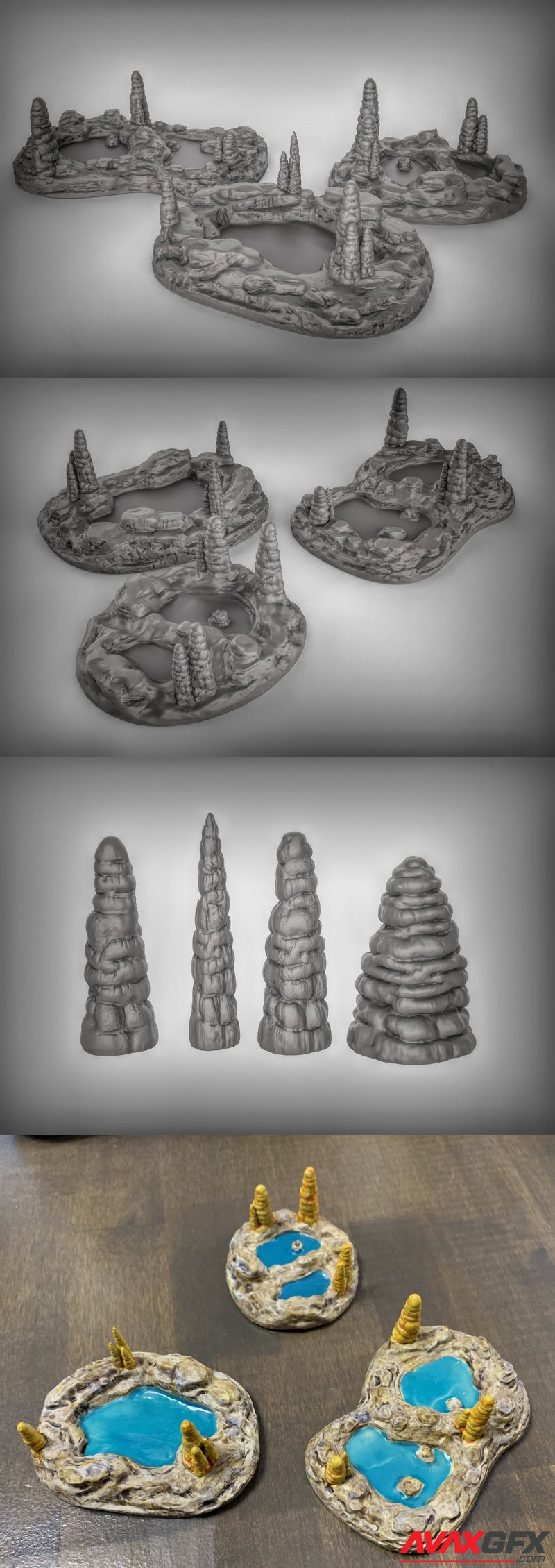 Rock Pools Terrain - 3D Print Model STL