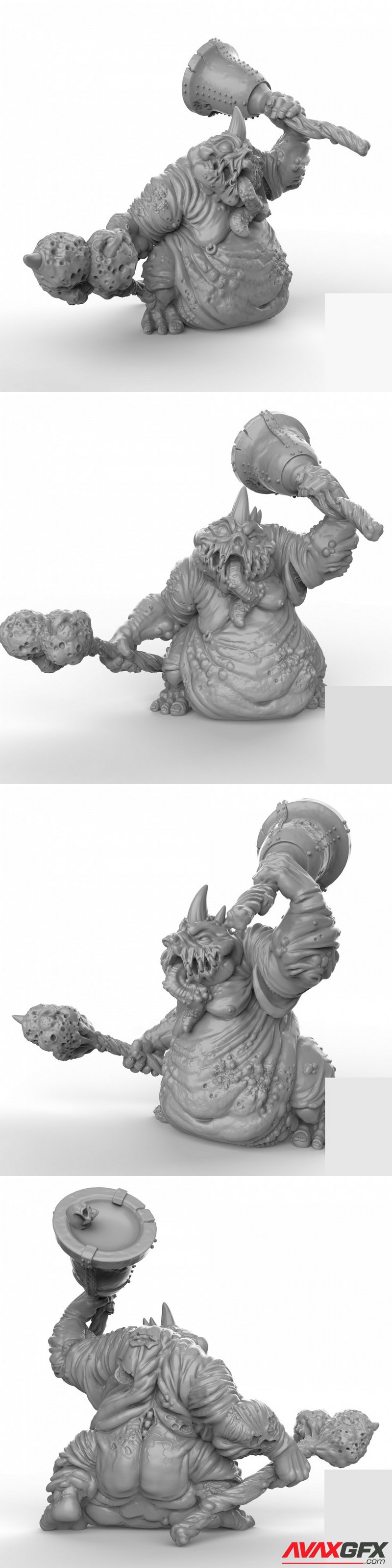 Nalfeshnee Alternant Head Pose 2 - 3D Print Model STL