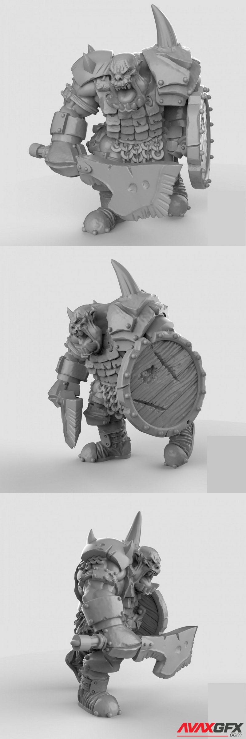 Orc Boss Pose 1 - 3D Print Model STL