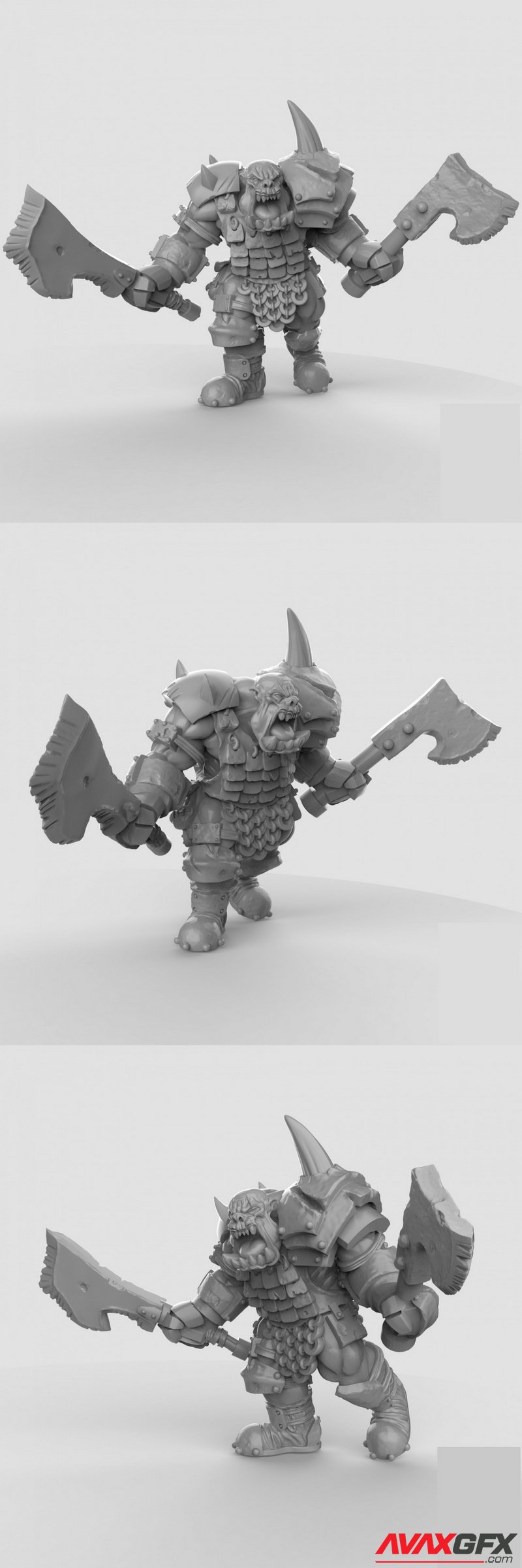 Orc Boss Pose 3 - 3D Print Model STL