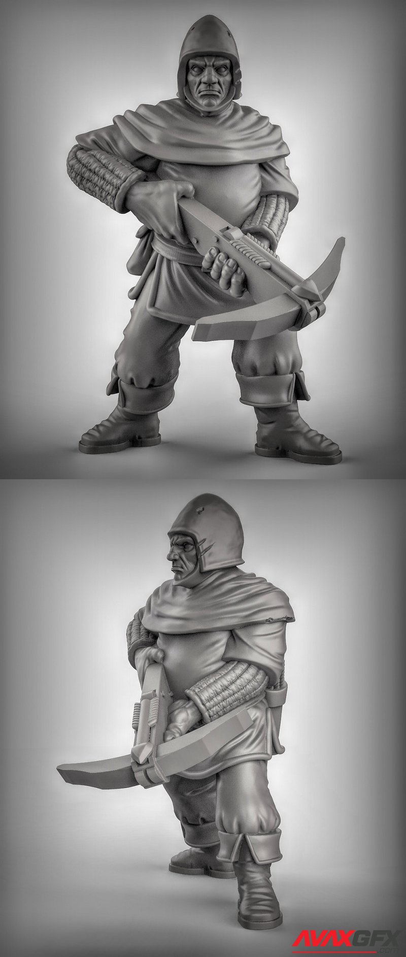 Guard with Crossbow pose 2 - 3D Print Model STL