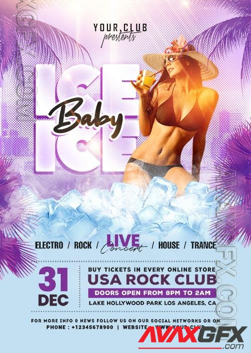 Ice Cold Winter Party Flyer PSD Template