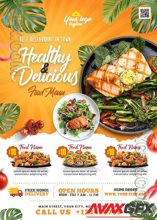 Restaurant Food Promotion Flyer PSD Template