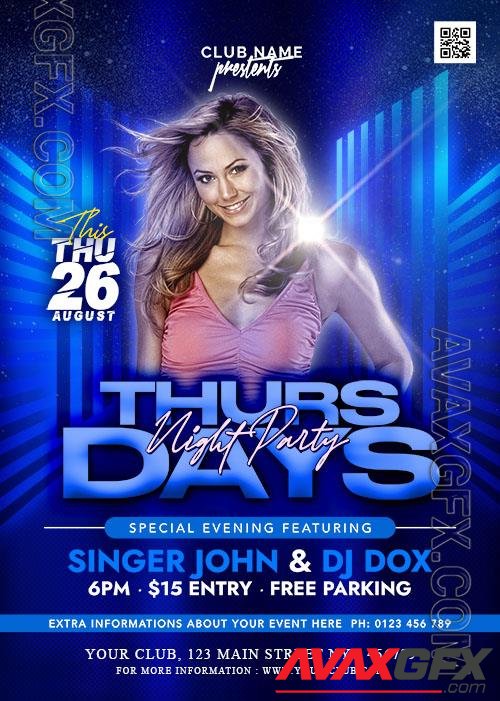 Creative Friday Music Party Flyer Design PSD