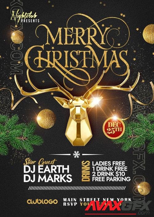 Christmas Party Event Flyer PSD