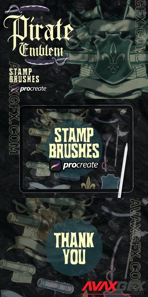 Hand Drawing Pirates Brush Stamp Procreate 