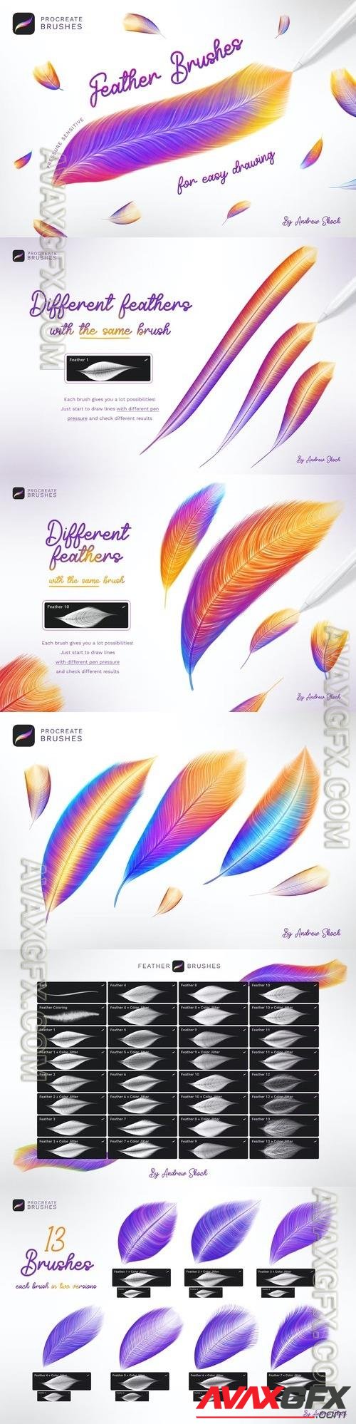 Feathers Procreate Brushes