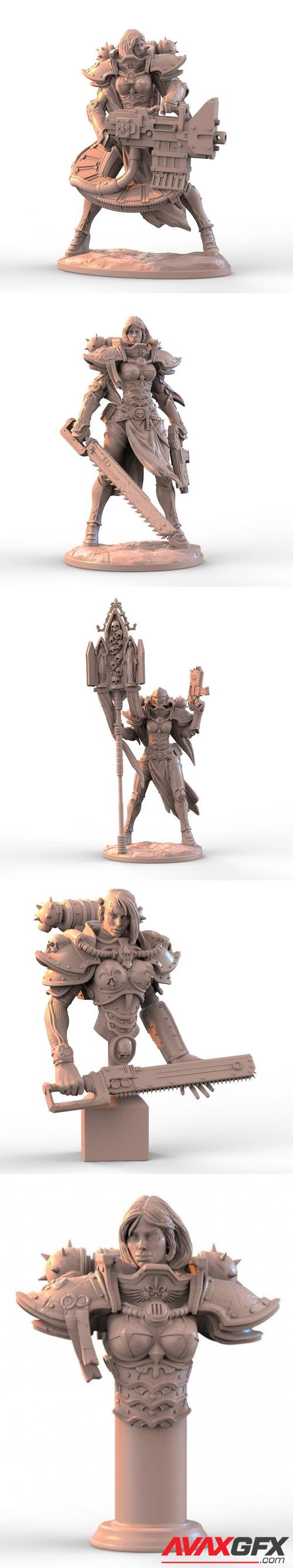 Alexei Konev - Adeptas Sororitas Sister1-3 and Bust – 3D Print