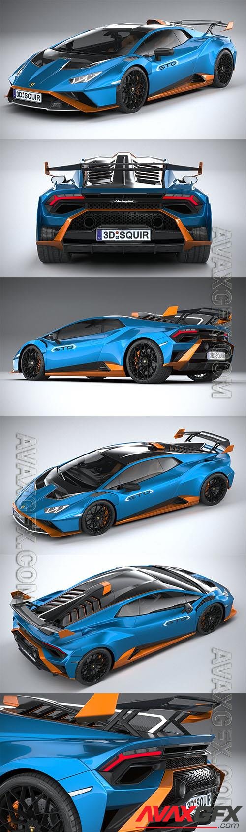 Lamborghini Huracan STO for Lumion 10-11 3D Models