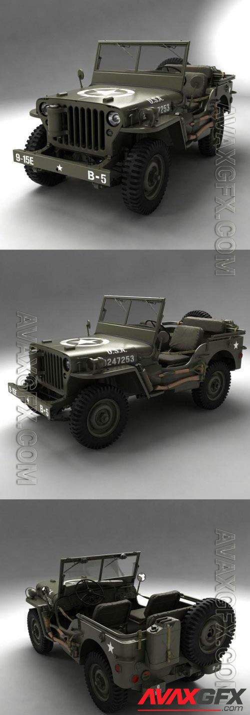 Willys Jeep PBR 3D Models