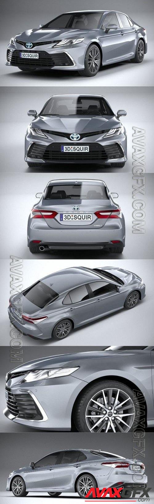 Toyota Camry Hybrid SE 2021 3D Models