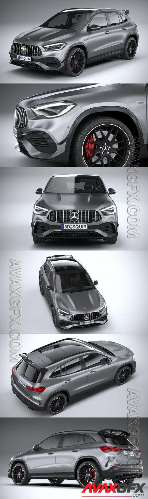 Mercedes-Benz GLA45 S AMG 2021 Hi-Poly 3D Models