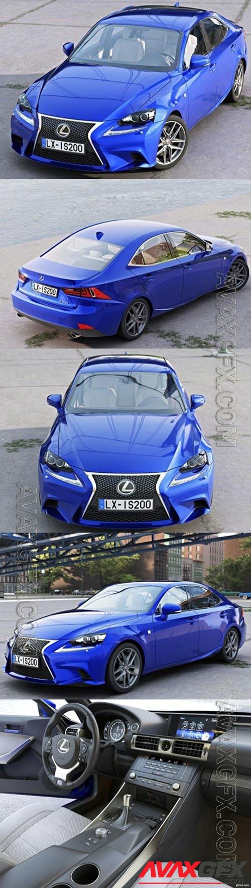 Lexus IS F-Sport 2016 3D Models