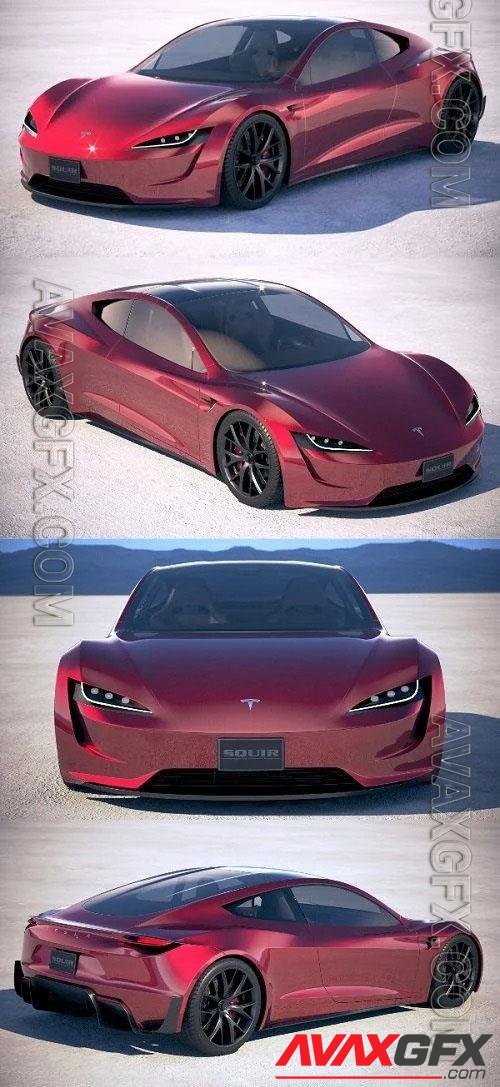 Sportcar Tesla Roadster 2020 3D Models