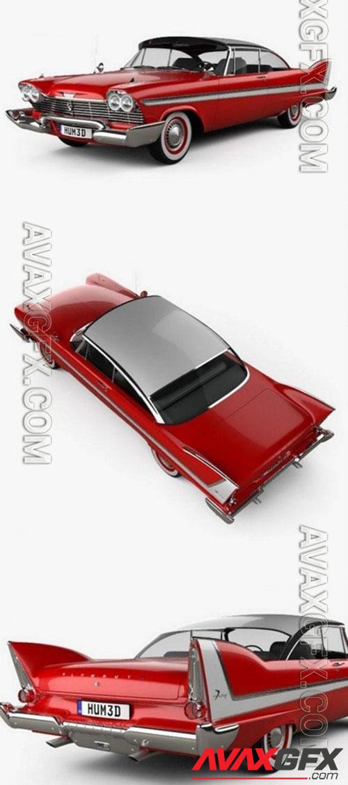 Plymouth Fury coupe Christine 1958 3D Models