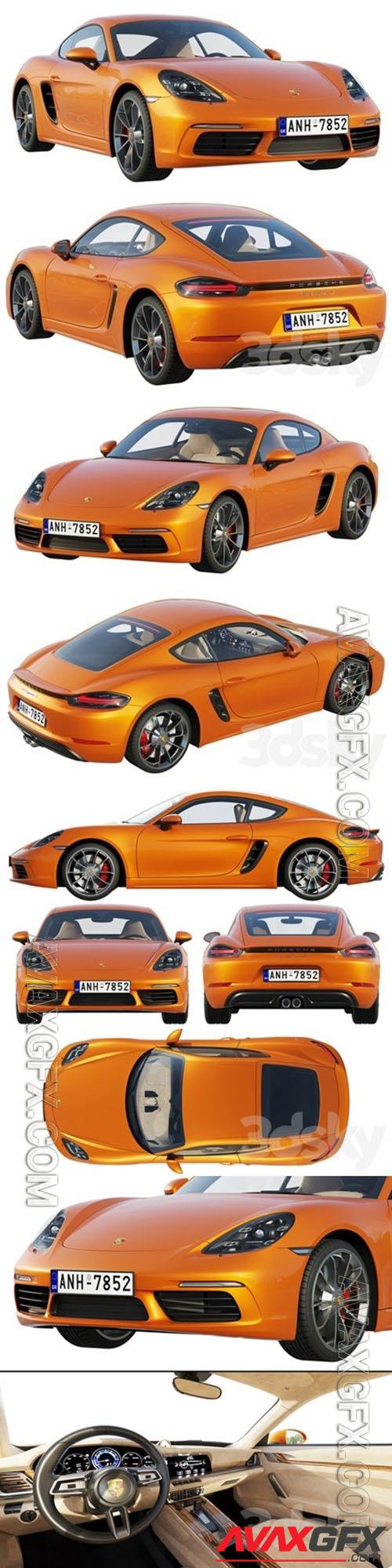 Porsche 718 Cayman S 3D Models