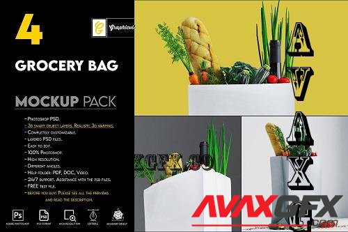 Grocery bag mockup - 7466171
