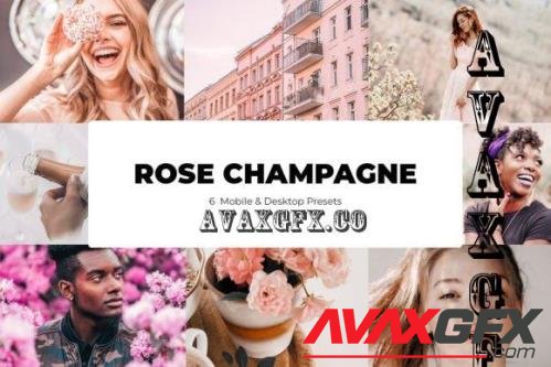 6 Rose Champagne Lightroom Presets - Mobile & Desktop