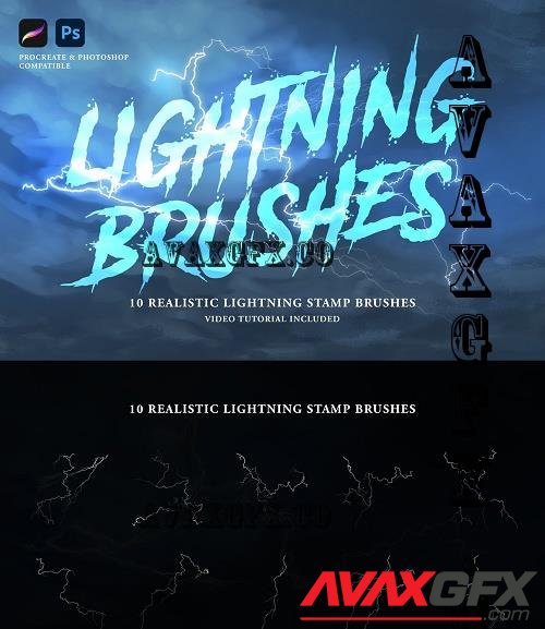 Realistic Lightning Pro Brushes - 6756305