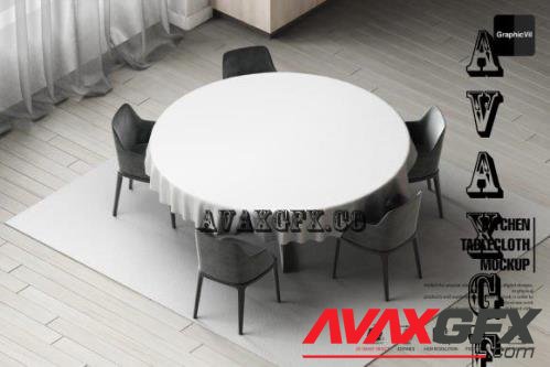 Kitchen Tablecloth Mockup