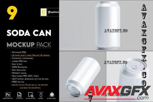 Soda Can Mockup - 7480026