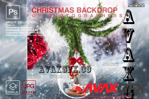 Christmas Backdrop photoshop overlay V01 - 10888422