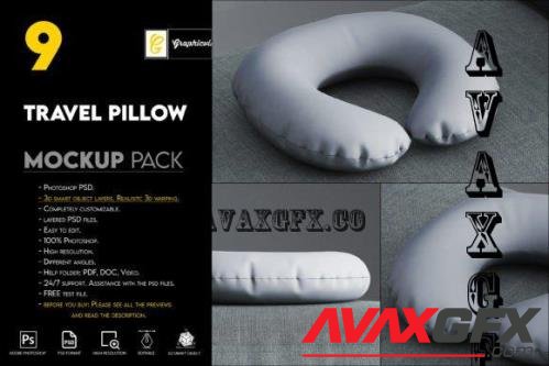 Travel Pillow Mockup - 7465905
