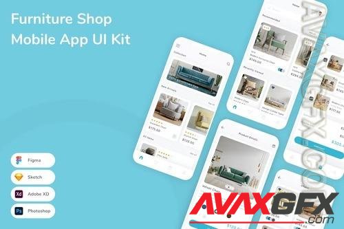 Furniture Shop Mobile App UI Kit FS84Z8L