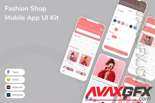 Fashion Shop Mobile App UI Kit 7HVUD83