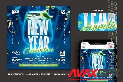 New Year Party Flyer WY9NNFG