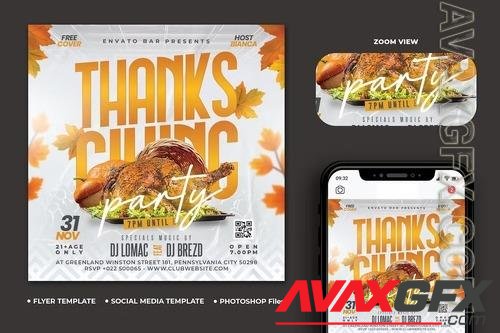 Thanksgiving Flyer C5HB5UY