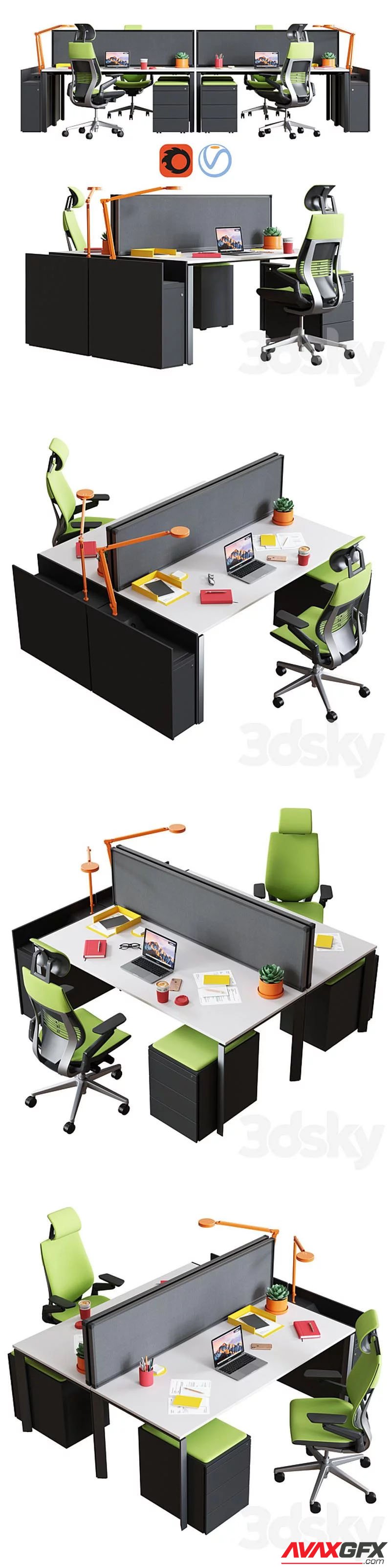 Steelcase Office Table Frame One Work Space