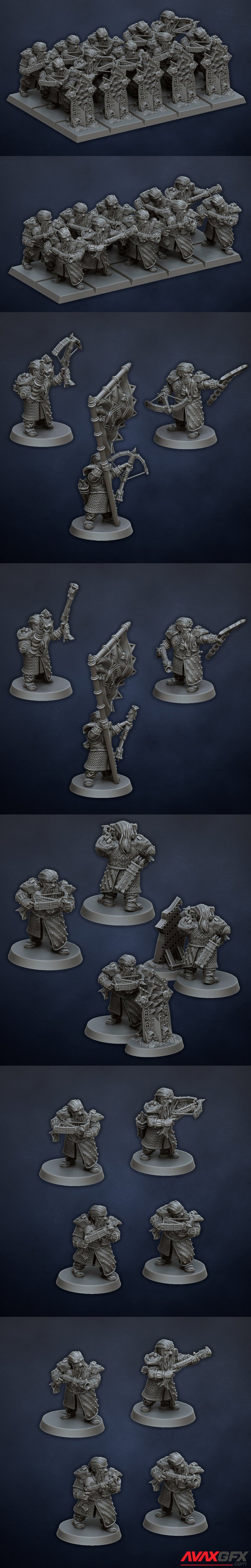 Dragons Lake - Dwarf Clan Marksmen - 3D Print Model STL