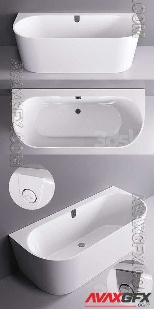 Wall Mounted Bathtub Villeroy & Boch Oberon 3D Models