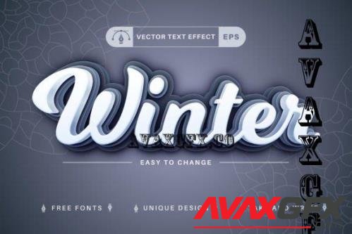 3D Winter - Editable Text Effect - 10875568