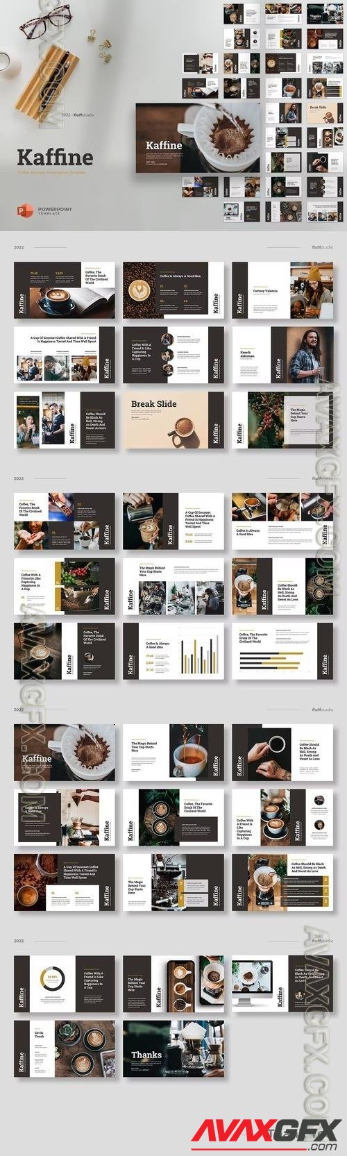 Kaffine - Coffee Business PowerPoint Template