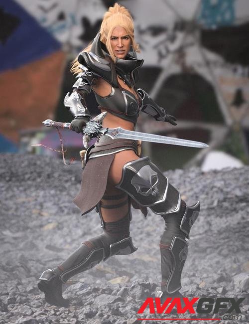 dForce Retaliation Outfit for Genesis 8.1 Females Bundle