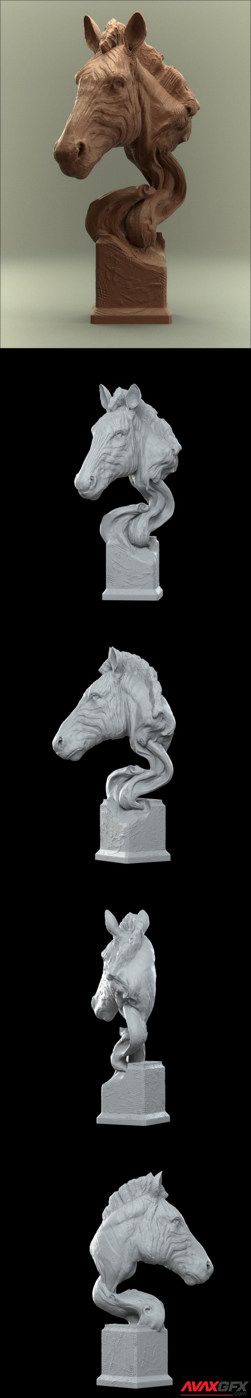 Savanna Bust Zebra - 3D Print Model STL