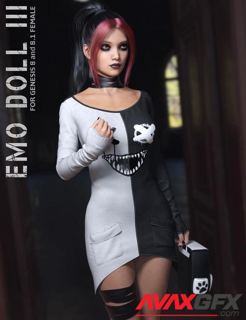 dForce Emo Doll III for Genesis 8 and 8.1F