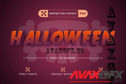 PSD Halloween - Editable Text Effect - 10256936